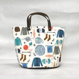 We Love Yarn Oval Bottom Knitting Craft Tote Bag