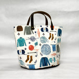 We Love Yarn Oval Bottom Knitting Craft Tote Bag