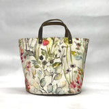 Hedgerow Watercolor Oval Bottom Knitting Craft Tote Bag