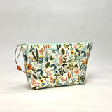 Herb Garden Ivory Small Zipper Pouch Gadget Case Cosmetics Project Bag