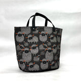 Valais Sheep Black Oval Bottom Knitting Craft Tote Bag