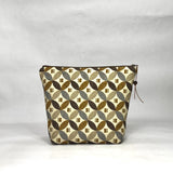 OOAK Venn Taupe Chenille Medium Zipper Pouch Gadget Case/ Cosmetics/ Project Bag