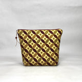 OOAK Venn Burgandy Chenille Medium Zipper Pouch Gadget Case/ Cosmetics/ Project Bag