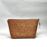 OOAK Scattered Dots Chenille Medium Zipper Pouch Gadget Case/ Cosmetics/ Project Bag