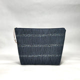 OOAK Multi Sticks Navy Medium Zipper Pouch Gadget Case/ Cosmetics/ Project Bag