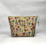 OOAK Rosalia Ivory Large Zipper Pouch Gadget Case/ Cosmetics/ Project Bag