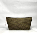 OOAK Geometric Olive Medium Zipper Pouch Gadget Case/ Cosmetics/ Project Bag
