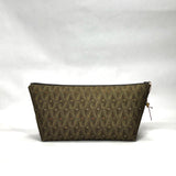 OOAK Geometric Olive Medium Zipper Pouch Gadget Case/ Cosmetics/ Project Bag