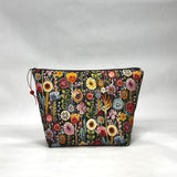 OOAK Rosalia Black Medium Zipper Pouch Gadget Case/ Cosmetics/ Project Bag