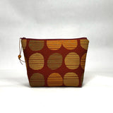OOAK Striped Dots Small Zipper Pouch Gadget Case/ Cosmetics/ Project Bag