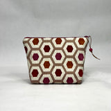 OOAK Hexi Pink Chenille Small Zipper Pouch Gadget Case/ Cosmetics/ Project Bag