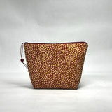 OOAK Scattered Dots Chenille Small Zipper Pouch Gadget Case/ Cosmetics/ Project Bag