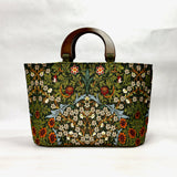 Blackthorne Green Wide Oval Bottom Knitting Craft Tote Bag