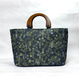 Scattered Hexis Wide Oval Bottom Knitting Craft Tote Bag