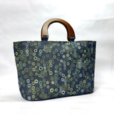 Scattered Hexis Wide Oval Bottom Knitting Craft Tote Bag