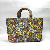 Violet & Columbine Grey Wide Oval Bottom Knitting Craft Tote Bag