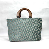 Ephesus Lake Chenille Wide Oval Bottom Knitting Craft Tote Bag