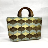 Ogee Brown Sky Wide Oval Bottom Knitting Craft Tote Bag