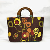 Mod Pods Wide Oval Bottom Knitting Craft Tote Bag