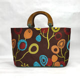 Mod Pods Wide Oval Bottom Knitting Craft Tote Bag