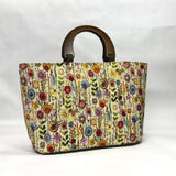 Rosalia Natural Tapestry Wide Oval Bottom Knitting Craft Tote Bag