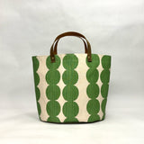 Segments Emerald Oval Bottom Knitting Craft Tote Bag
