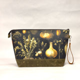 Root Vegetables XL Zipper Knitting Project Craft Bag with Detachable Leather Wrist Strap