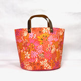 Justine Terracotta Natural Oval Bottom Knitting Craft Tote Bag