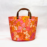 Justine Terracotta Natural Oval Bottom Knitting Craft Tote Bag