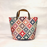 Radiant Tapestry Natural Oval Bottom Knitting Craft Tote Bag