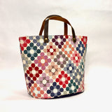 Radiant Tapestry Natural Oval Bottom Knitting Craft Tote Bag