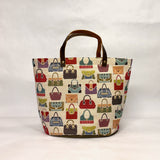 Purses Tapestry Natural Oval Bottom Knitting Craft Tote Bag