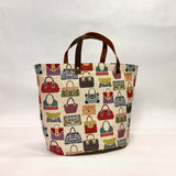 Purses Tapestry Natural Oval Bottom Knitting Craft Tote Bag