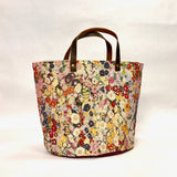 Chelsea Tapestry Natural Oval Bottom Knitting Craft Tote Bag