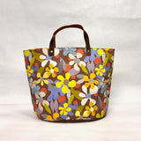 Cloud Flowers Oval Bottom Knitting Craft Tote Bag