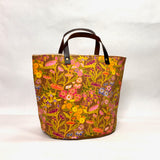 Woodcut Garden Oval Bottom Knitting Craft Tote Bag