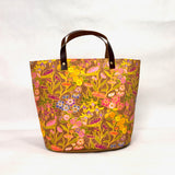 Woodcut Garden Oval Bottom Knitting Craft Tote Bag