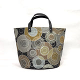 Dynamic Circles Oval Bottom Knitting Craft Tote Bag