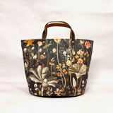 Hieronymus Bosch Botanical Oval Bottom Knitting Craft Tote Bag