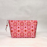 Granny Square Pink Small Zipper Pouch Gadget Case Cosmetics Project Bag