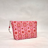 Granny Square Pink Small Zipper Pouch Gadget Case Cosmetics Project Bag