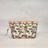 Meadow Metallic Natural Small Zipper Pouch Gadget Case Cosmetics Project Bag