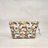 Meadow Metallic Natural Small Zipper Pouch Gadget Case Cosmetics Project Bag