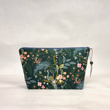 Peacock Green Small Zipper Pouch Gadget Case Cosmetics Project Bag