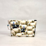 Black Sheep Small Zipper Pouch Gadget Case Cosmetics Project Bag