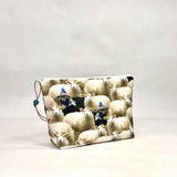 Black Sheep Small Zipper Pouch Gadget Case Cosmetics Project Bag