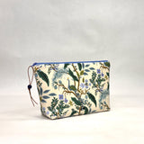 Peacock Cream Small Zipper Pouch Gadget Case Cosmetics Project Bag