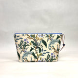 Peacock Cream Small Zipper Pouch Gadget Case Cosmetics Project Bag