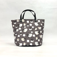 Sheep and Wool Oval Bottom Knitting Craft Tote Bag