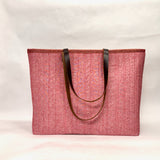Quilted Strips Red XL BIG Tote Bag / Beach Bag